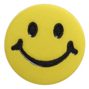 Hemline Classic Smiley Face 24 Button Yellow 15 mm