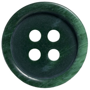 Hemline Basic Marble Rim 24 Button Emerald 15 mm