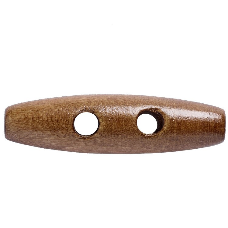 Hemline Toggles Dark Wood Tune Button Wood
