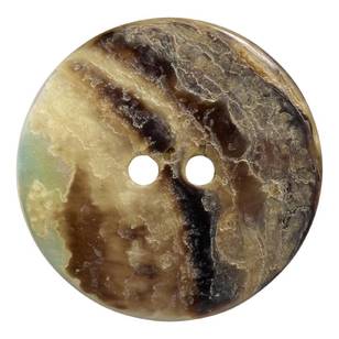 Hemline Shell Round Button Natural