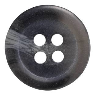 Hemline Marble 4-Hole Button Motle Brown 15 mm