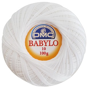 DMC Babylo 100 G Crochet Cotton Thread No. 10 100 g Bright White 100 g