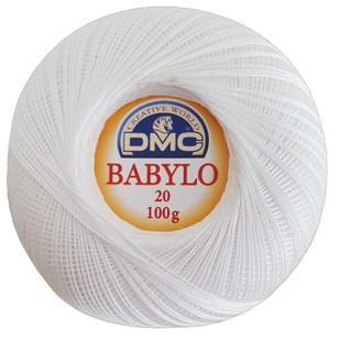 DMC Babylo 100 G Crochet Cotton Thread No. 20 100 g Bright White 100 g