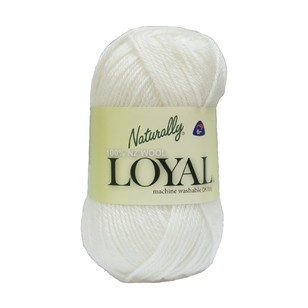Naturally Loyal Plain 8 Ply Yarn 50 g 900 White