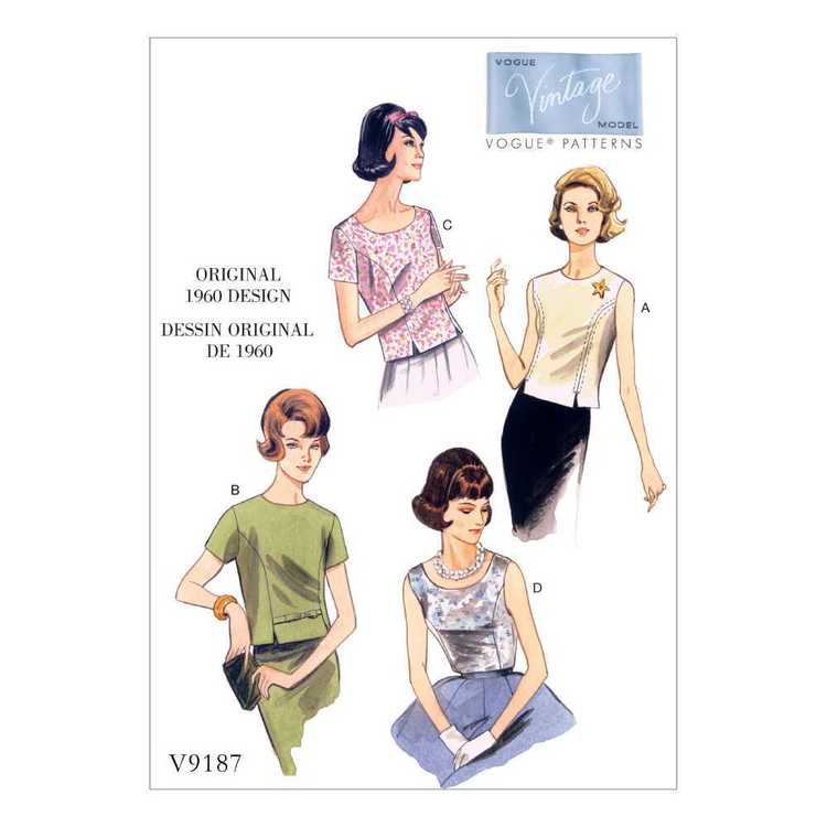 Vogue Pattern V9187 Misses' Jewel & Scoop-Neck