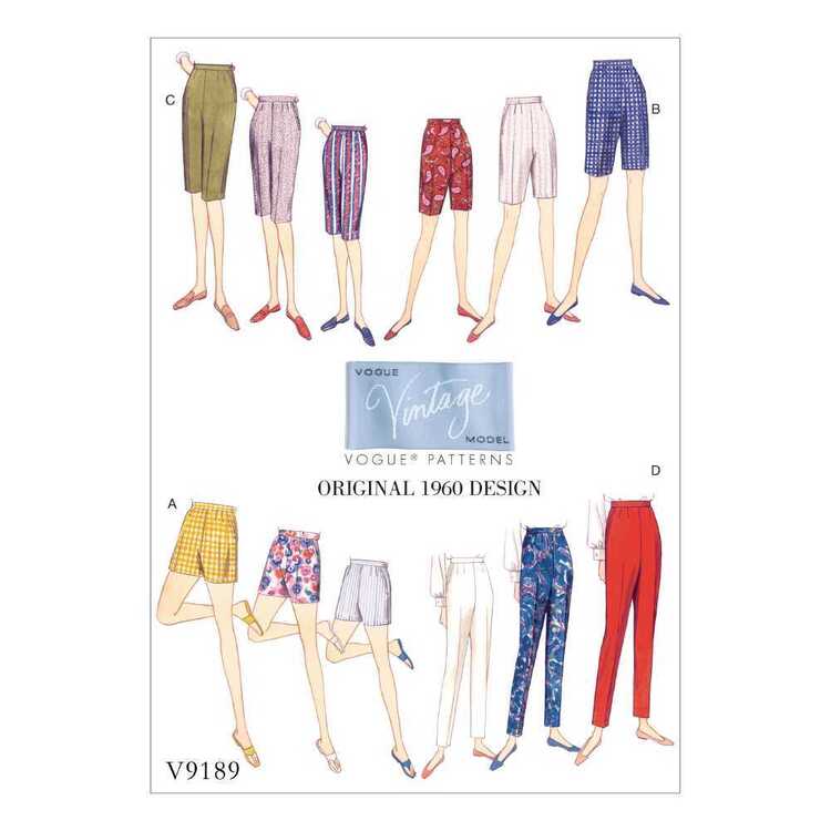 Vogue V9189 Misses' Shorts & Tapered Pants Pattern 6 - 14 (Paper)