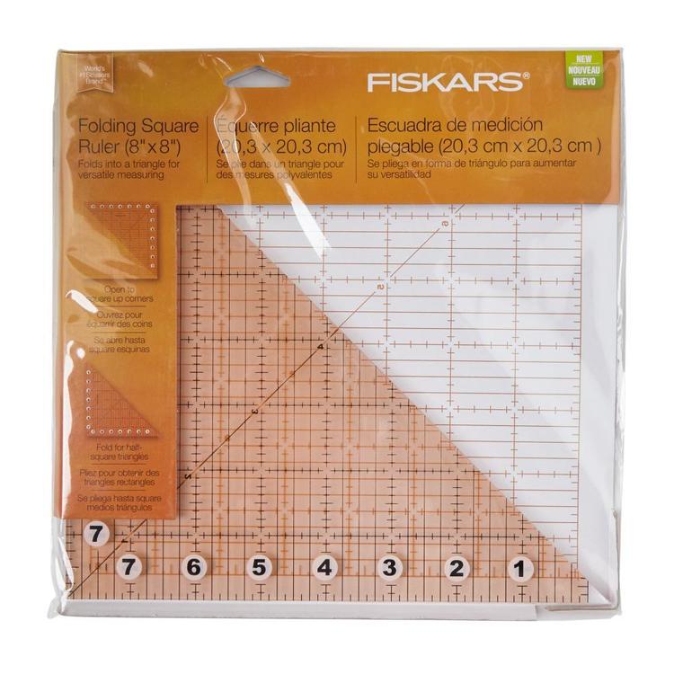 Fiskars Square & Triangle Folding Ruler Clear