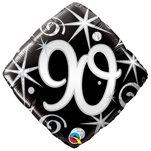 Qualatex 90 Elegant Sparkles Swirls Foil Balloon Black 18 in