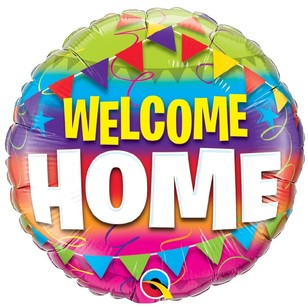 Qualatex Welcome Home Pennants Foil Balloon Multicoloured 45 cm