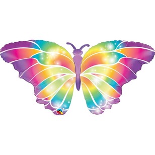 Qualatex Luminous Butterfly Foil Balloon Multicoloured 44 in