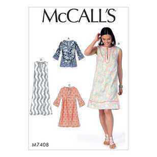 McCall's Pattern M7408 Misses' Notched Tunic & Dresses