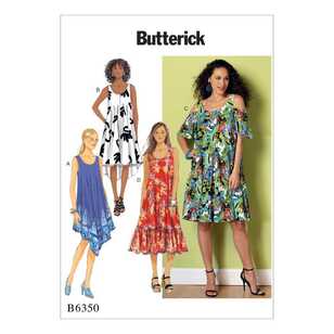 Butterick Pattern B6350 Misses' Sleeveless & Cold-Shoulder Tent Dresses