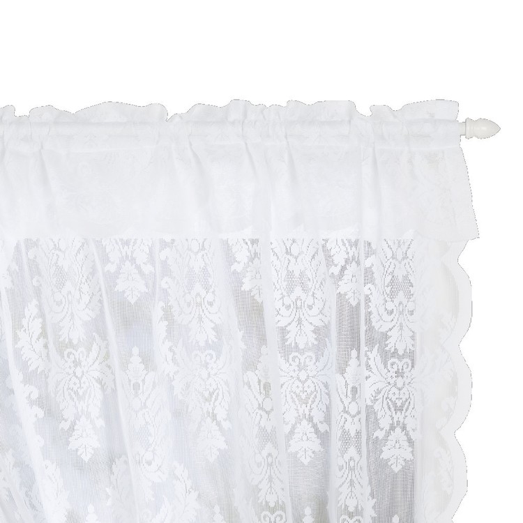 Filigree Classique Crossover Lace Curtain White