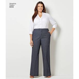 Simplicity Pattern 8056 Amazing Fit Miss & Plus Size Flared Pants or Shorts