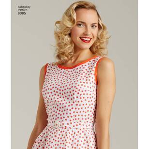 Simplicity Pattern 8085 Misses' Vintage 1950s Wrap Dress in Two Lengths