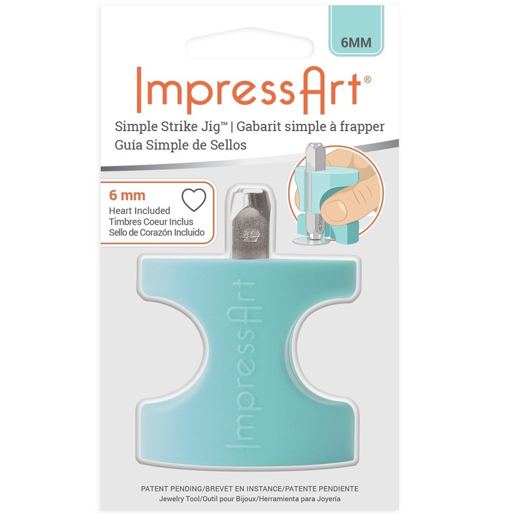 ImpressArt Simple Strike Jig With Heart Stamp Aqua 3 mm