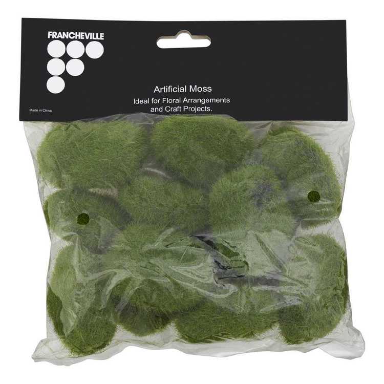 Mini Moss Stones Assorted Pack Green