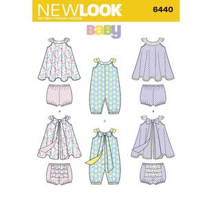New Look Pattern 6440 Babies' Romper & Sundress with Panties