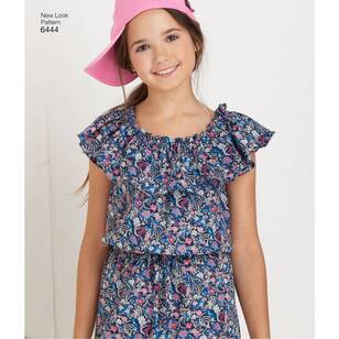 New Look Pattern 6444 Girl's Dress & Jumpsuit in Two Lengths
