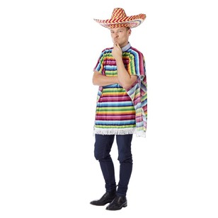 Sparty's Mexican Poncho Rainbow One Size Fits Most