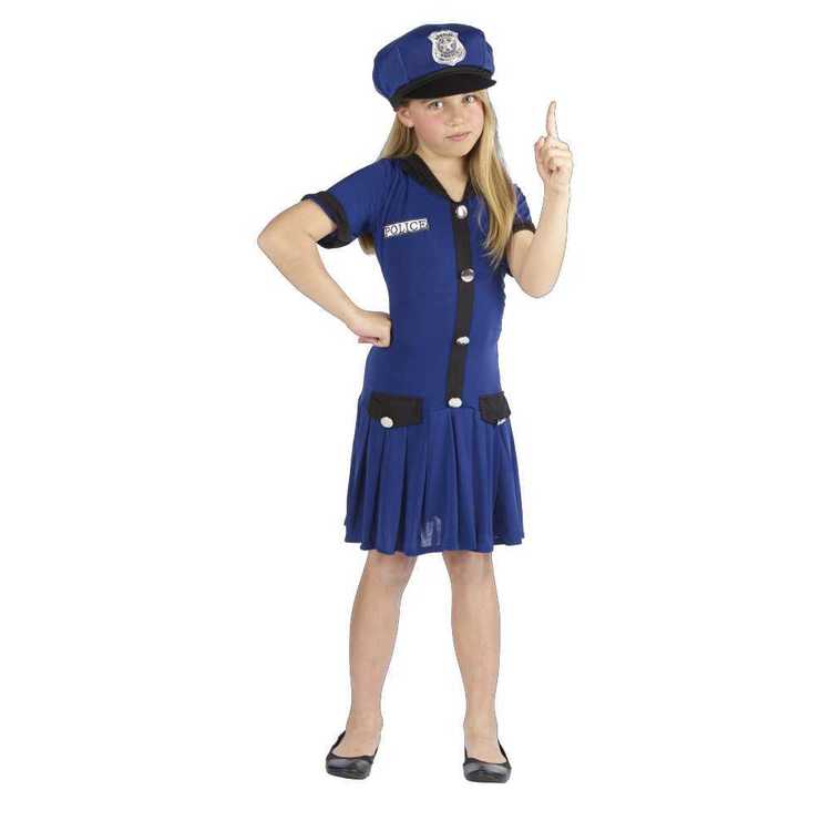 Police Girl Costume Royal Blue