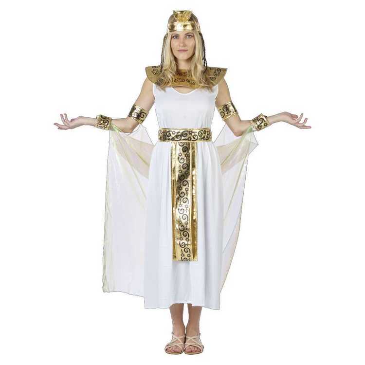 Egyptian Queen Adult Costume White & Gold Egyptian Queen Adult Costume White & Gold