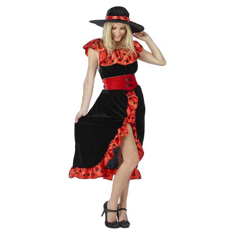 Salsa Lady Costume Red & Black XX Large