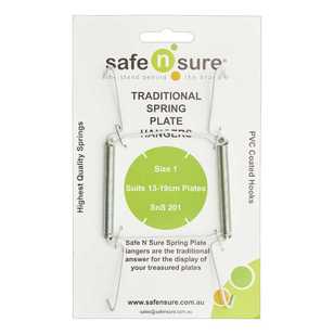 Safe N Sure Spring Hanger 13 - 19 cm Plate Stand Silver