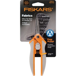 Fiskars Easy Act Micro-Tip Scissors Orange & Grey 5 in