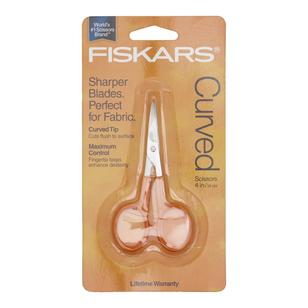 Fiskars Premier Curved Scissors  Orange & Silver 4 in