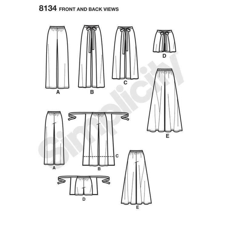 Simplicity Pattern 8134 Misses' Easy-To-Sew Pants & Shorts