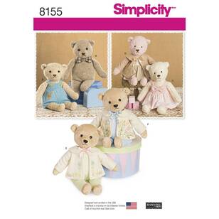 Simplicity Pattern 8155 Stuffed Bears