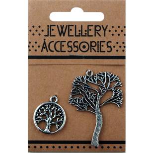 Charms Tree Of Life Pendant 2 Piece Silver