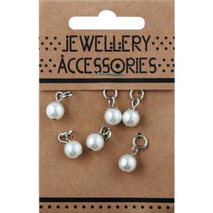 Charms Pearls Silver 6 Piece Silver
