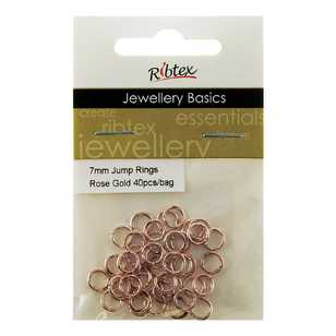 Ribtex Jewellery Basics Jump Rings 40 Pack Rose Gold