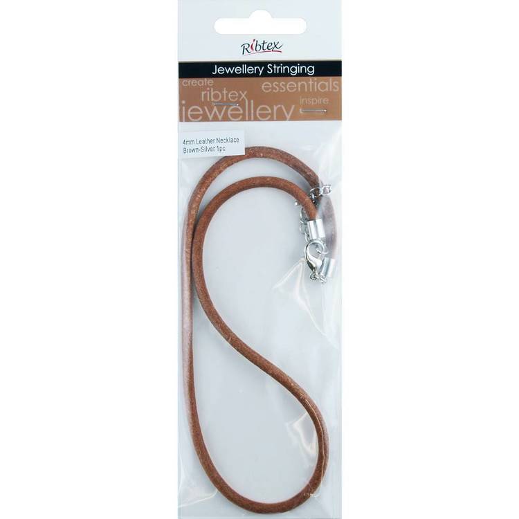 Leather 4 mm Necklace Clasp