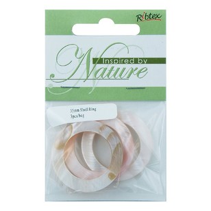 Ribtex Inspired By Nature Shell Ring 3 Pack Natural 35 mm