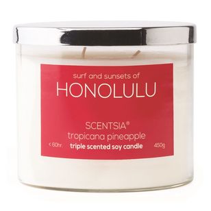 Scentsia Surf & Sunsets Of Honolulu 450 g Soy Candle - Tropicana Pineapple