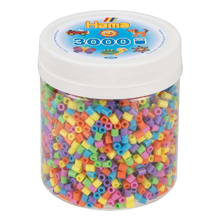 Hama 3000 Pastel Bead Tub Multicoloured
