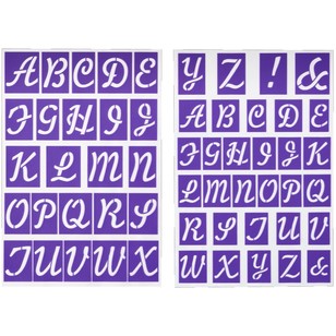 Wilton Stick N Stay Alphabet Stencils Purple