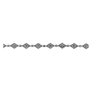 Simplicity Diamond Rhinestone Chain Black & Silver 13 mm