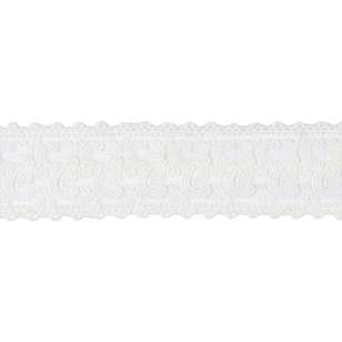 Simplicity Embroidered Mesh White 57 mm