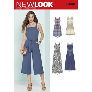 New Look Pattern 6446 Misses' Jumpsuits & Dresses 6 - 18