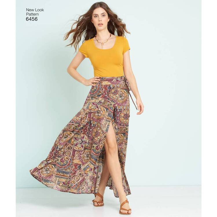 New Look Pattern 6456 Misses' Wrap Skirts 6 - 18