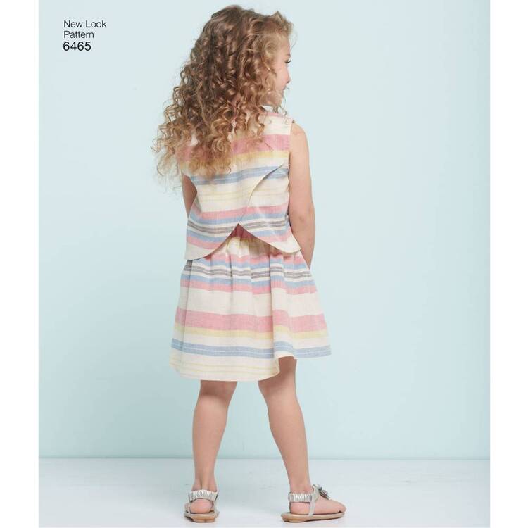 New Look Pattern 6465 Child's Top, Skirt & Shorts 3 - 8