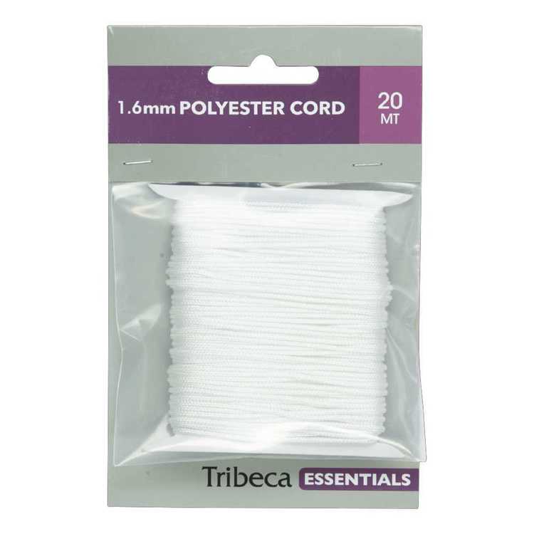 Tribeca 1.6 mm Polyester Cord White 20 m
