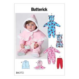 Butterick Pattern B6372 Infants' Cape, Vest, Buntings and Pull-On Pants 6 - 14