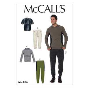McCall's Pattern M7486 Mens Raglan Sleeve Tops & Pants