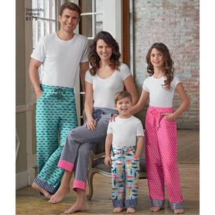 Simplicity Pattern 8179 Child, Teen & Adult Lounge Pant X Small - X Large