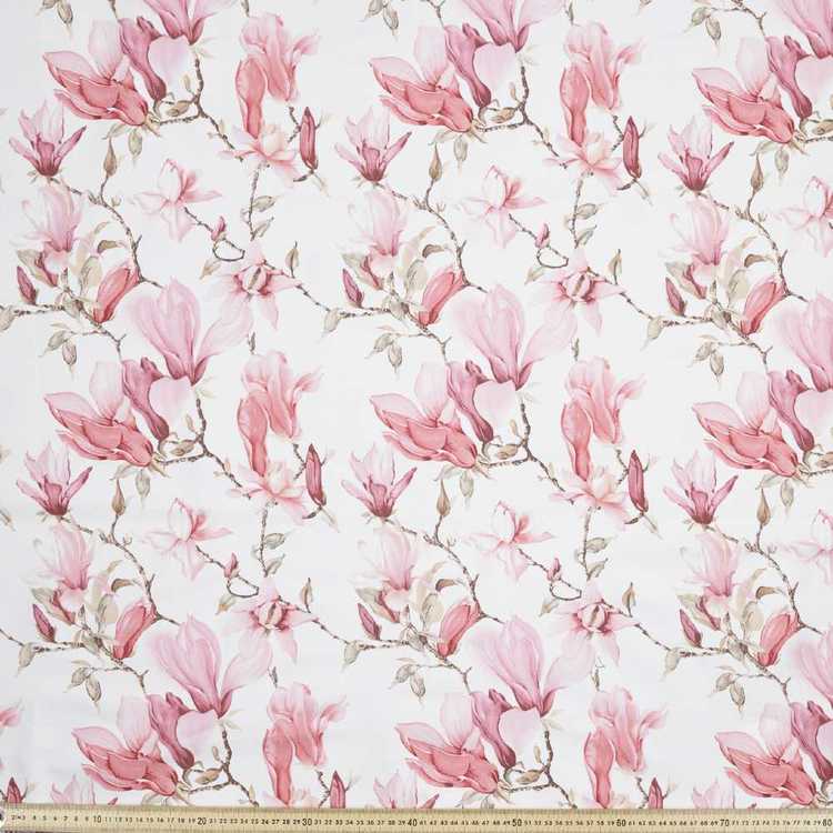 Magnolia Printed 122 cm Cotton Elastane Sateen Fabric